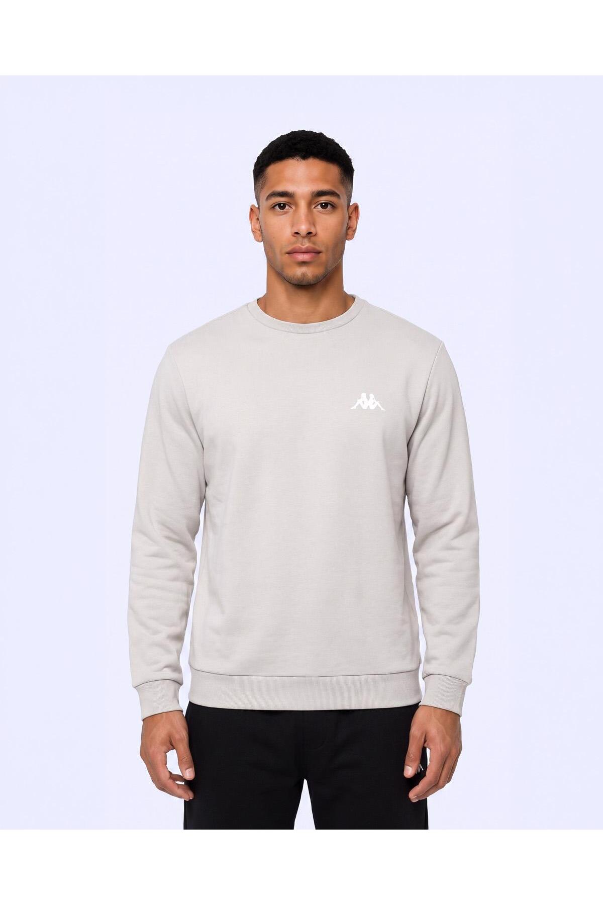 Kappa Tanner Erkek Taş Rengi Regular Sweatshirt görsel 2