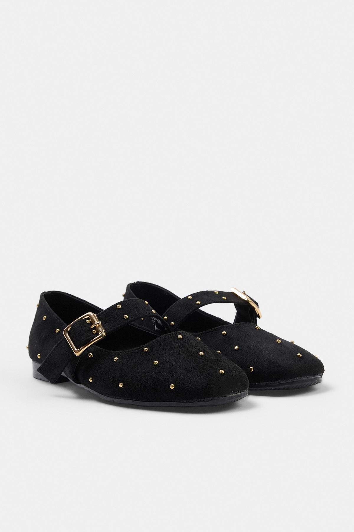 TRENDYOL SHOES Schwarze Wildleder-Trock-Detail-Ballerinas für Damen von Mary ...