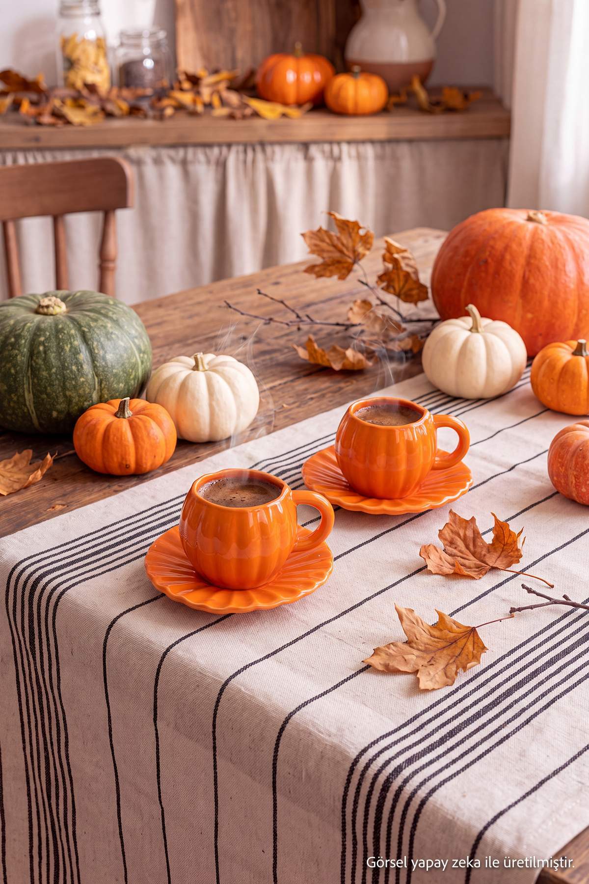 Trendyol Home 2-Piece Pumpkin Shaped Coffee Cup Set 90Cc Tphaw27Kfc00002