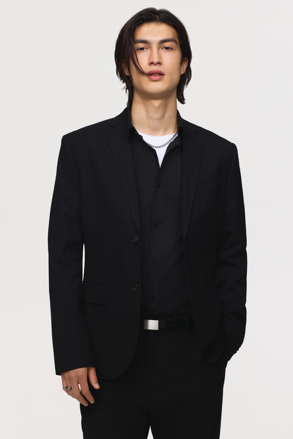 ژاکت تک دکمه اسلیم فیت اچ اند ام کت بلیزر H&M