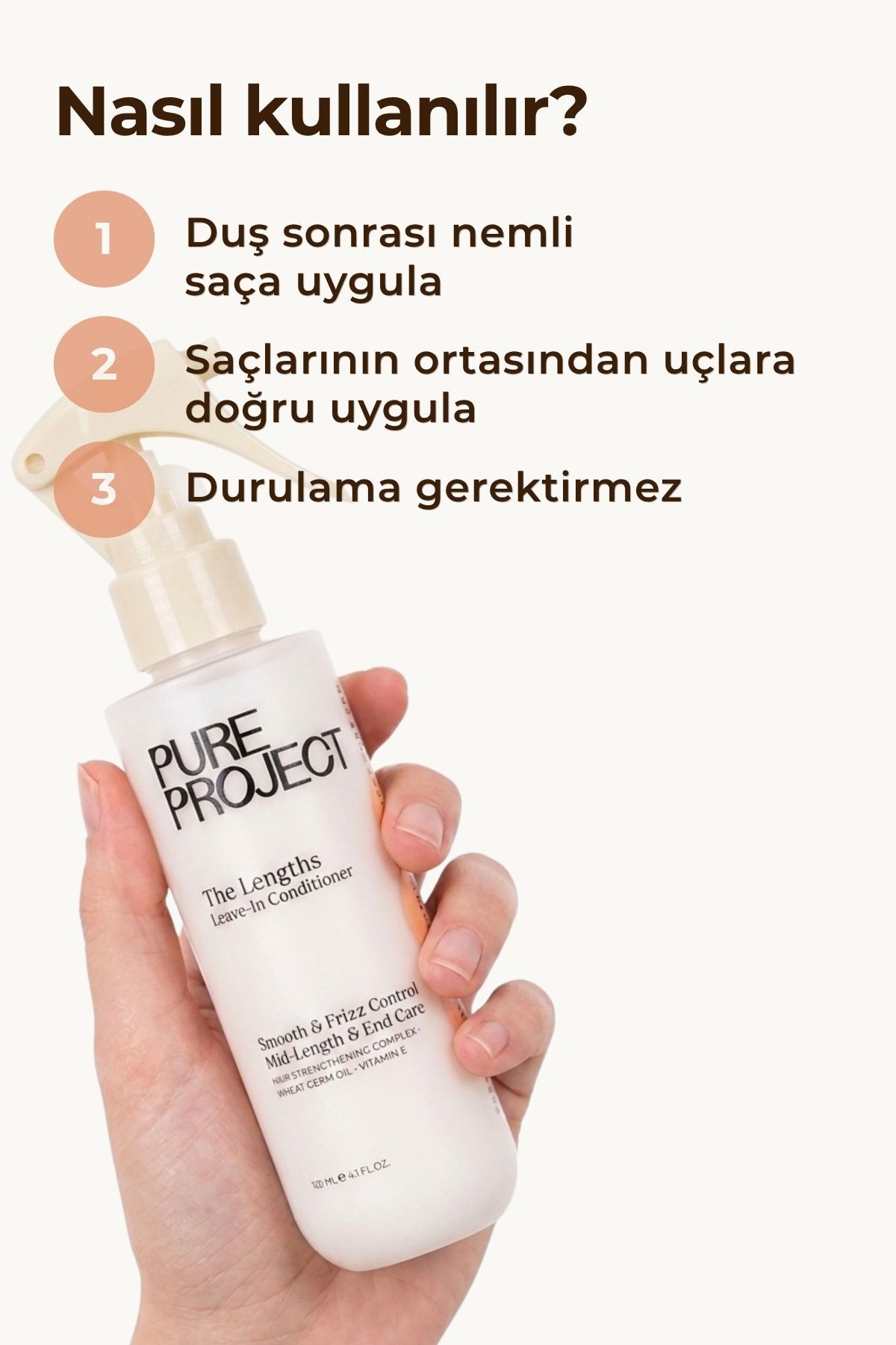 Saç Bakım Sütü 120 ml | Dolaşma, Elektriklenme & Kırık Karşıtı Bakım — 8682835806259 — تصویر 6 از 7