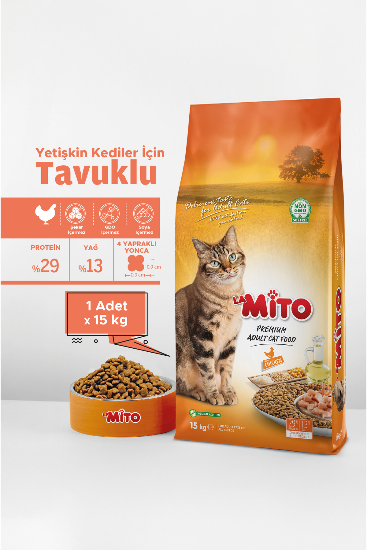 Mito La Adult Cat Tavuklu Yetişkin Kedi Maması 15 Kg - Fiyatı, Yorumları