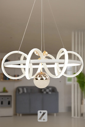 Genel Markalar Büyük Kuzey 3 Renk Tek Top Led Avize - LED Avize - Beyaz LED A...