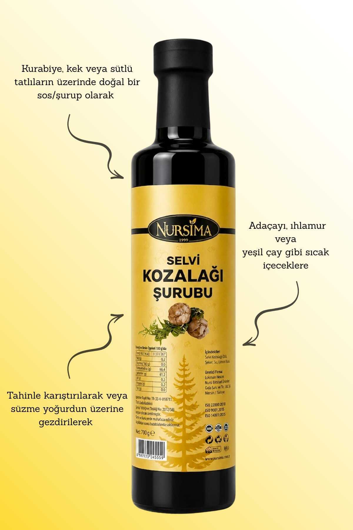 Nursima Selvi Kozalağı Şurubu – 700 gr | Doğal Bitkisel Karışım