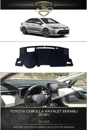 A3D TORPİDO KORUMA Toyota COROLLA (2019+) Hayalet Ekran TORPİDO KORUMA Ön Ört...