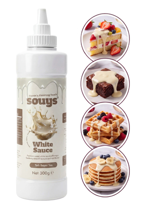 Souys Beyaz Tatlı Çikolata Sos 300 gr - Waffle & Krep & Pankek & Dondurma & K...