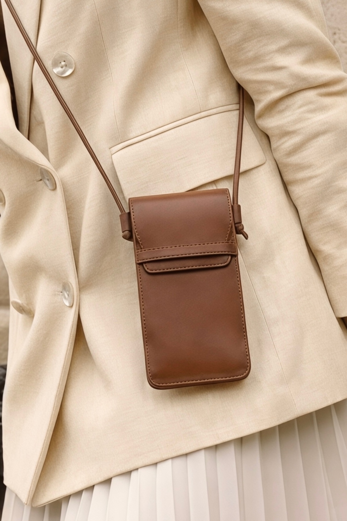 Phone Bag , Multi-Purpose Mini Crossbody Bag with Glasses Case Strap, Card Compartment