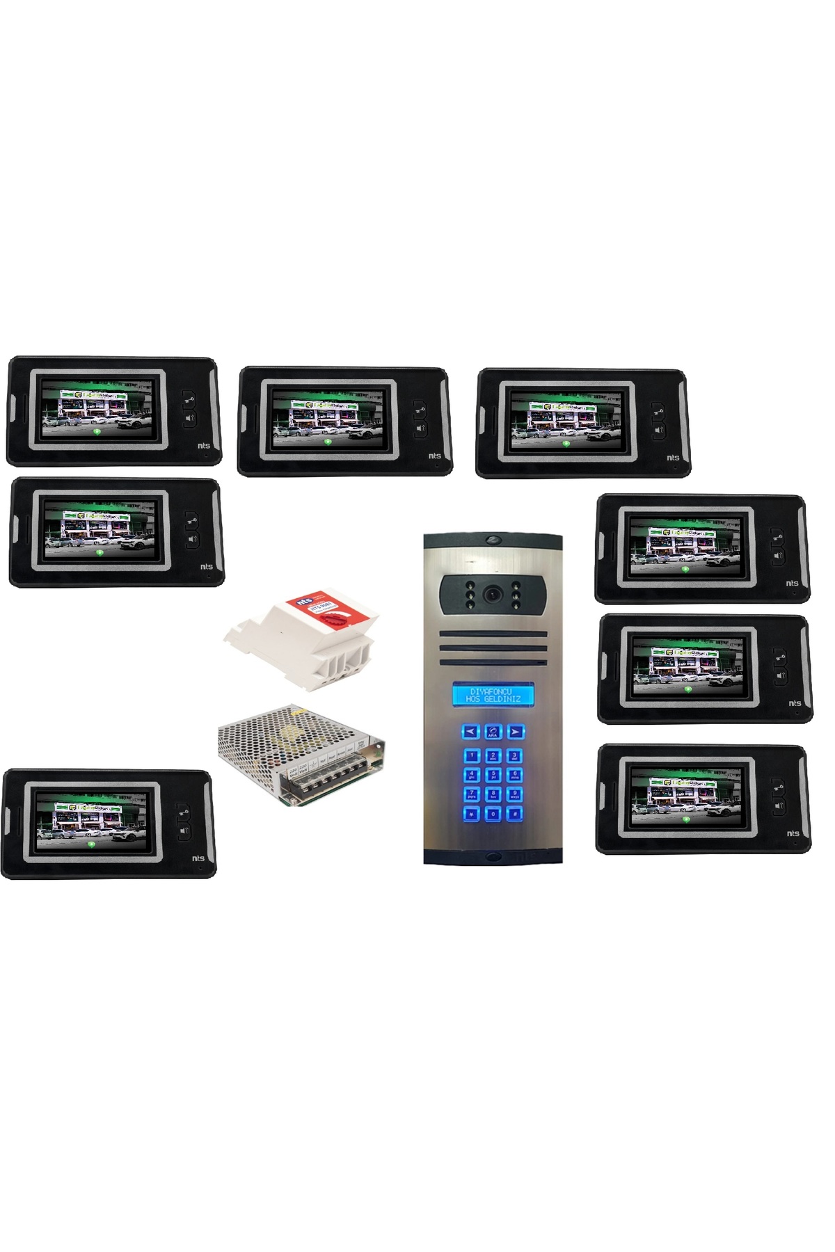 ÇağatayElektrik 8 DAİRE NTS 2001-S 4,3'' GÖRÜNTÜLÜ DİAFON SİYAH