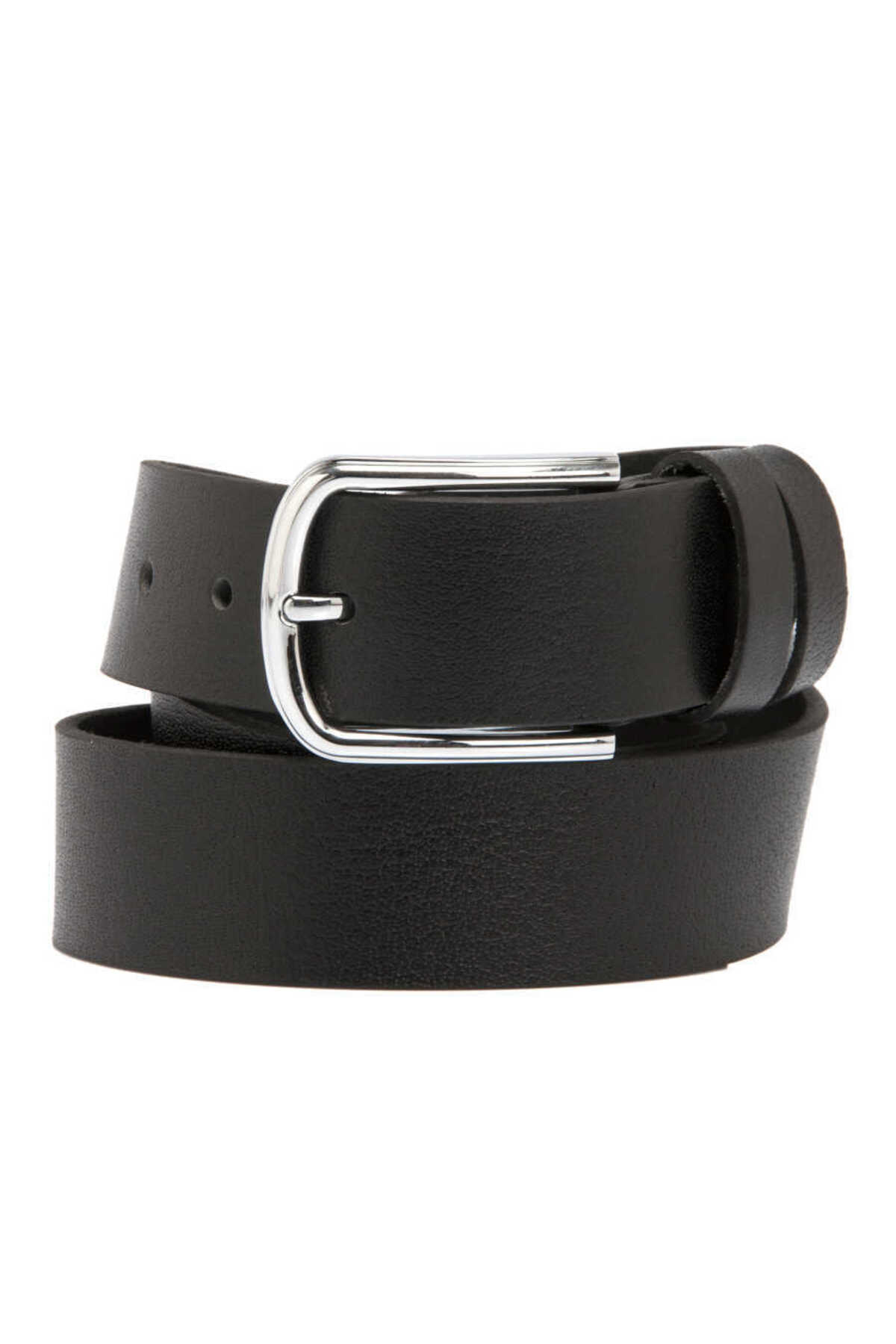 Black Genuine Leather Men's Belt-S1EK00000309-P0I