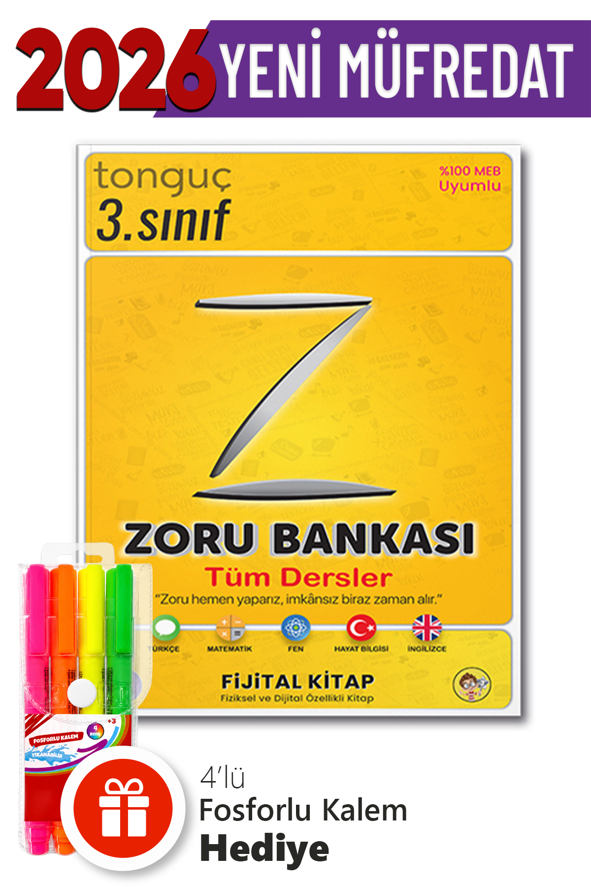 Tonguç Yayınları 3. Sınıf Zoru Bankası Tüm Dersler +Hediyeli