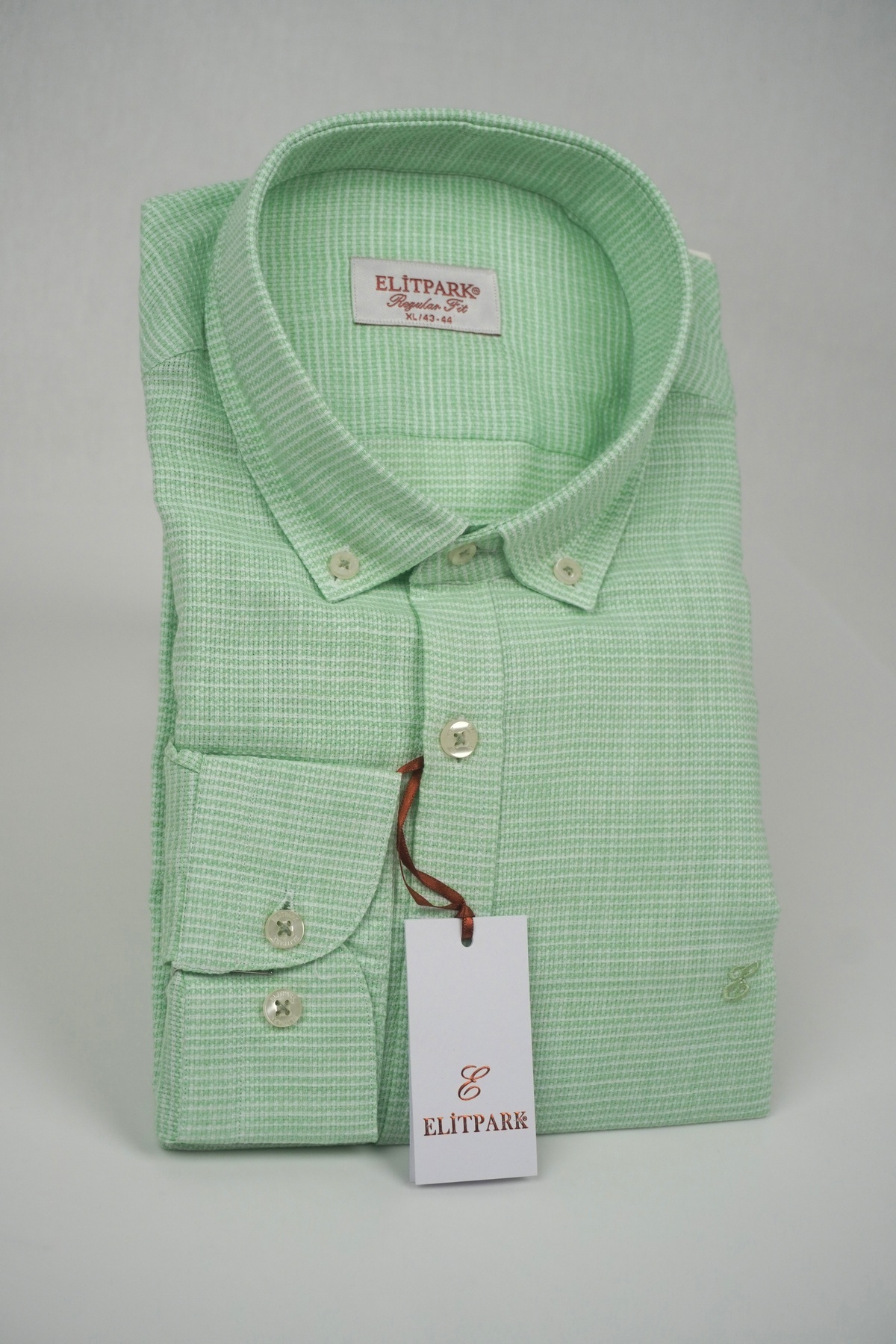 100% Cotton Peanut Green Men's Shirt