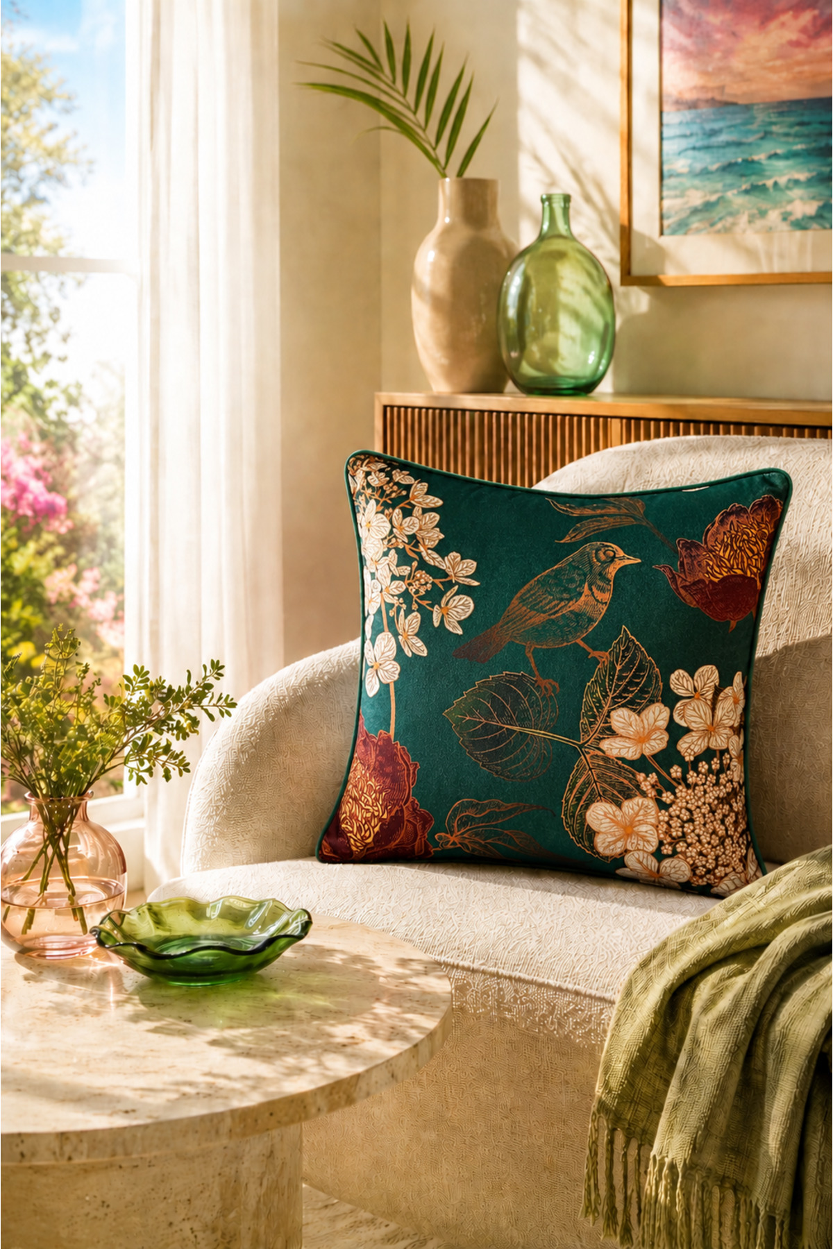 Blend-9372-Emerald Green Cushion Cover