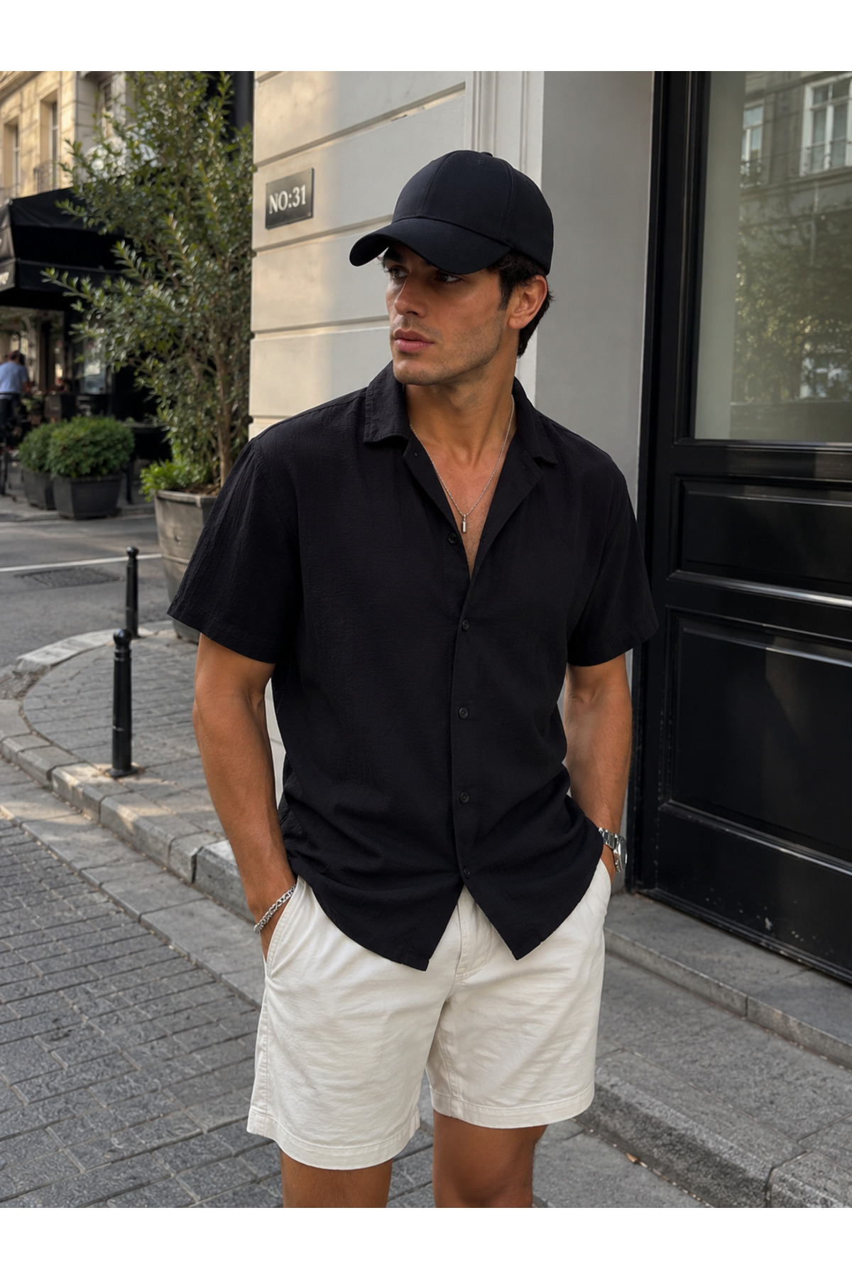 sf collection Siyah Düz Basic Baseball Şapka Unisex Ayarlanabilir Cap görsel 4