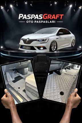 PASPASGRAFT RENAULT RENO MEGANE 4 2016-2025 Açık Gri 8D Premium Tam Kaplama H...