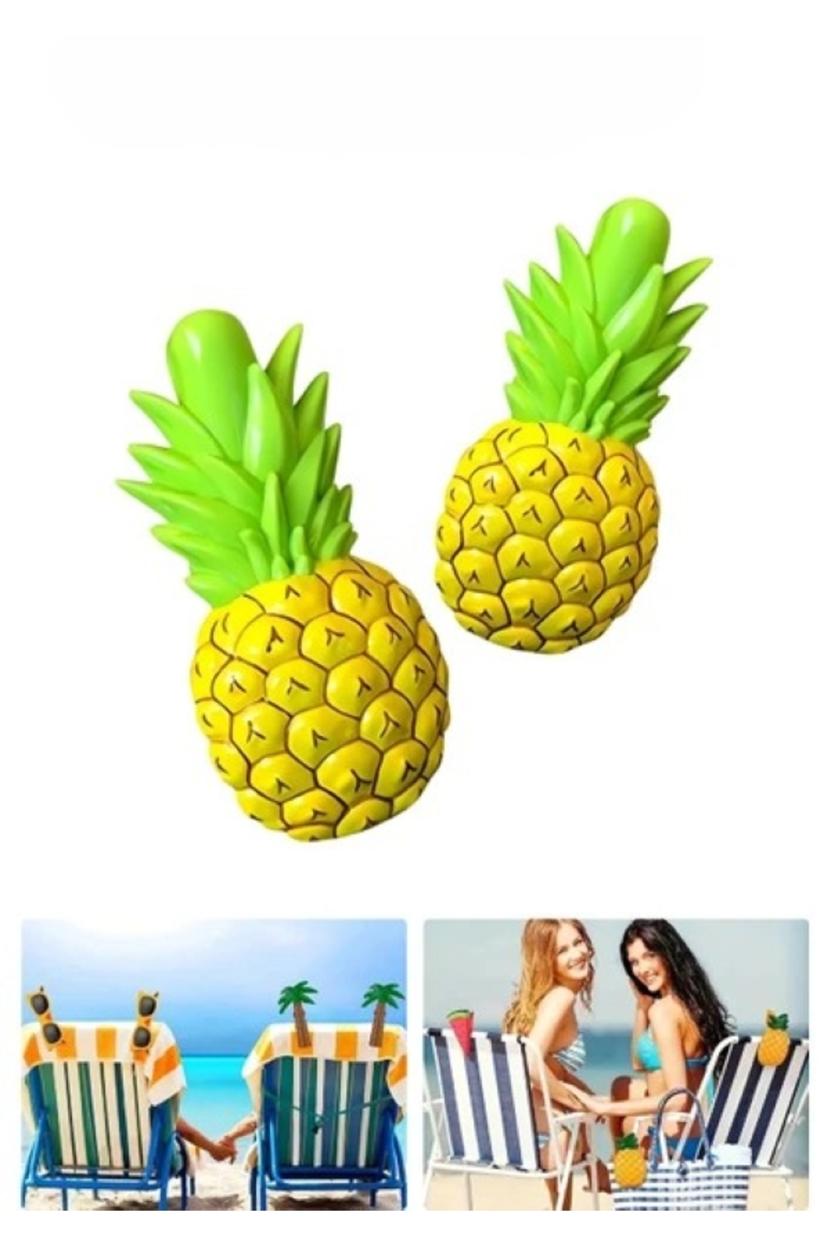 Derinify 2 Adet Ananas Plaj Havlu Mandal Klipsi – Rüzgara