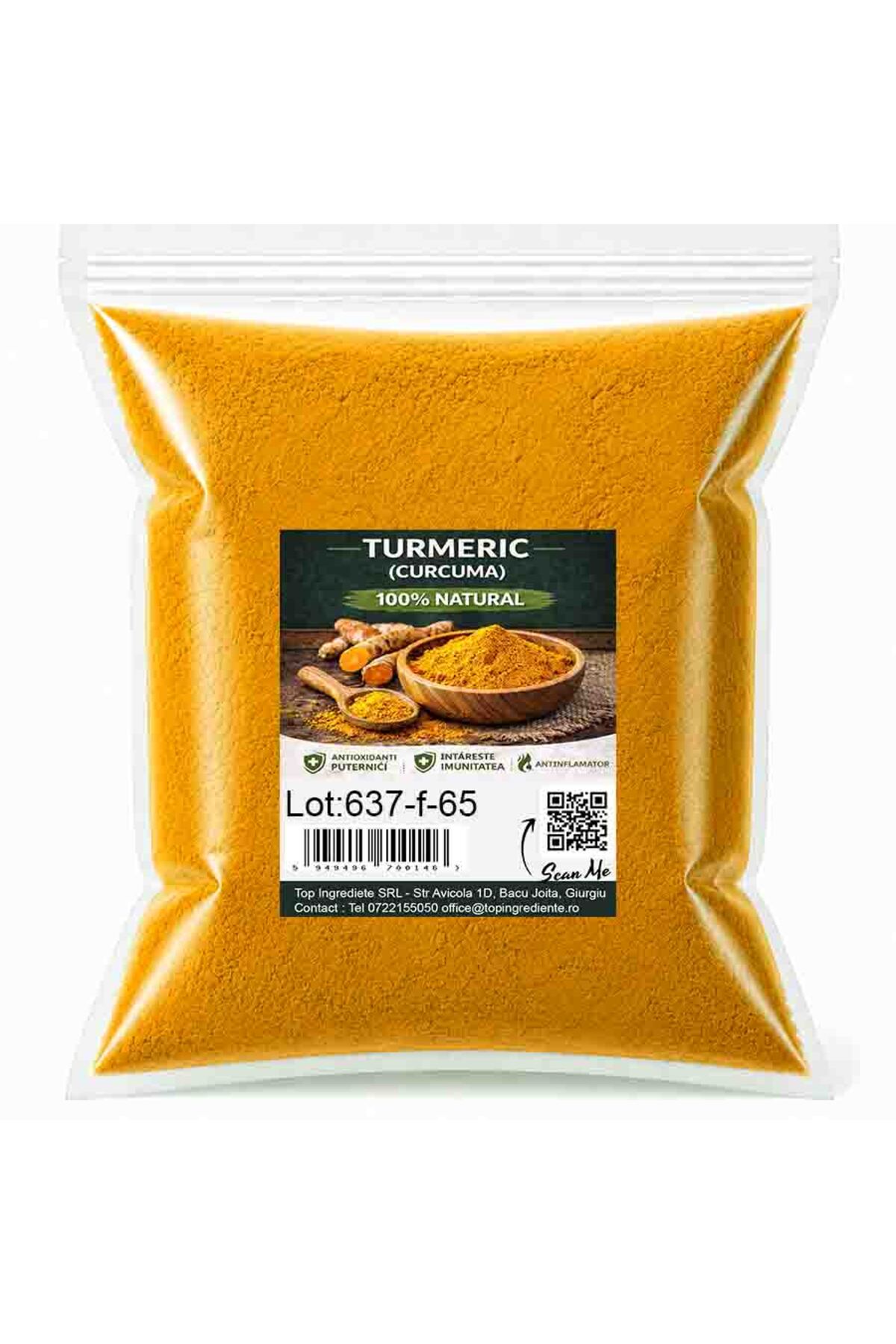 Top Ingrediente Turmeric Pulbere, Curcuma - 1kg
