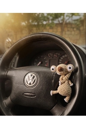 Taze Kal Buz Devri Sid Telsiz ve Amigurumi Sid Direksiyon süsü - Çanta Süsü -...