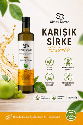 SİMAYDUVAN Simay Duvan Bitkisel Karışık Sirke Ekstraktı Doğal Fermente Katkıs...