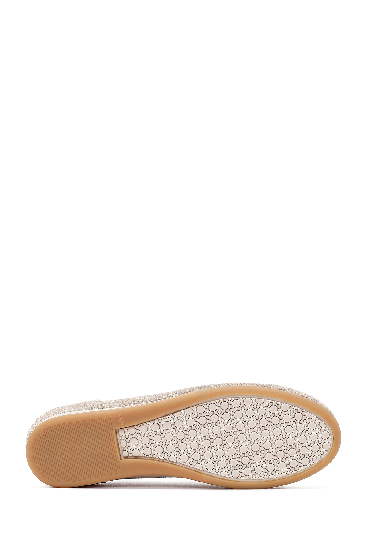 Derimod Kadın Bej Süet Ayakkabı, Deri Loafer 26PFD370910 görsel 5