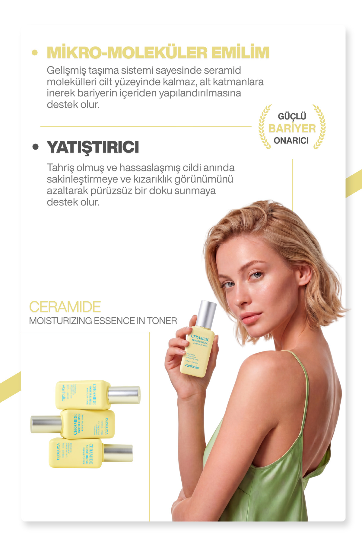 Bariyer Onarıcı Ceramide Essence | 3HA + Ceramide NP + Panthenol | Yoğun Nemlendirme & Tonik — 8809961180019 — تصویر 3 از 6