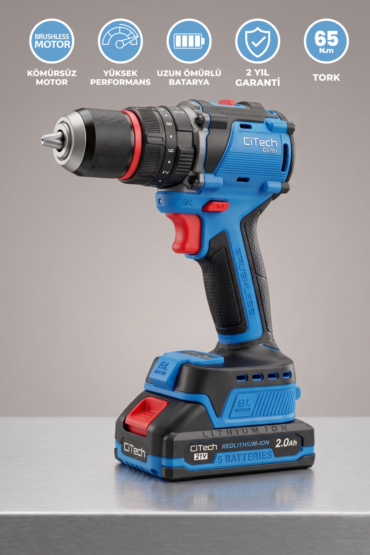 Cıtech Cİ-701 AKÜLÜ DARBELİ MATKAP - Fiyatı, Yorumları