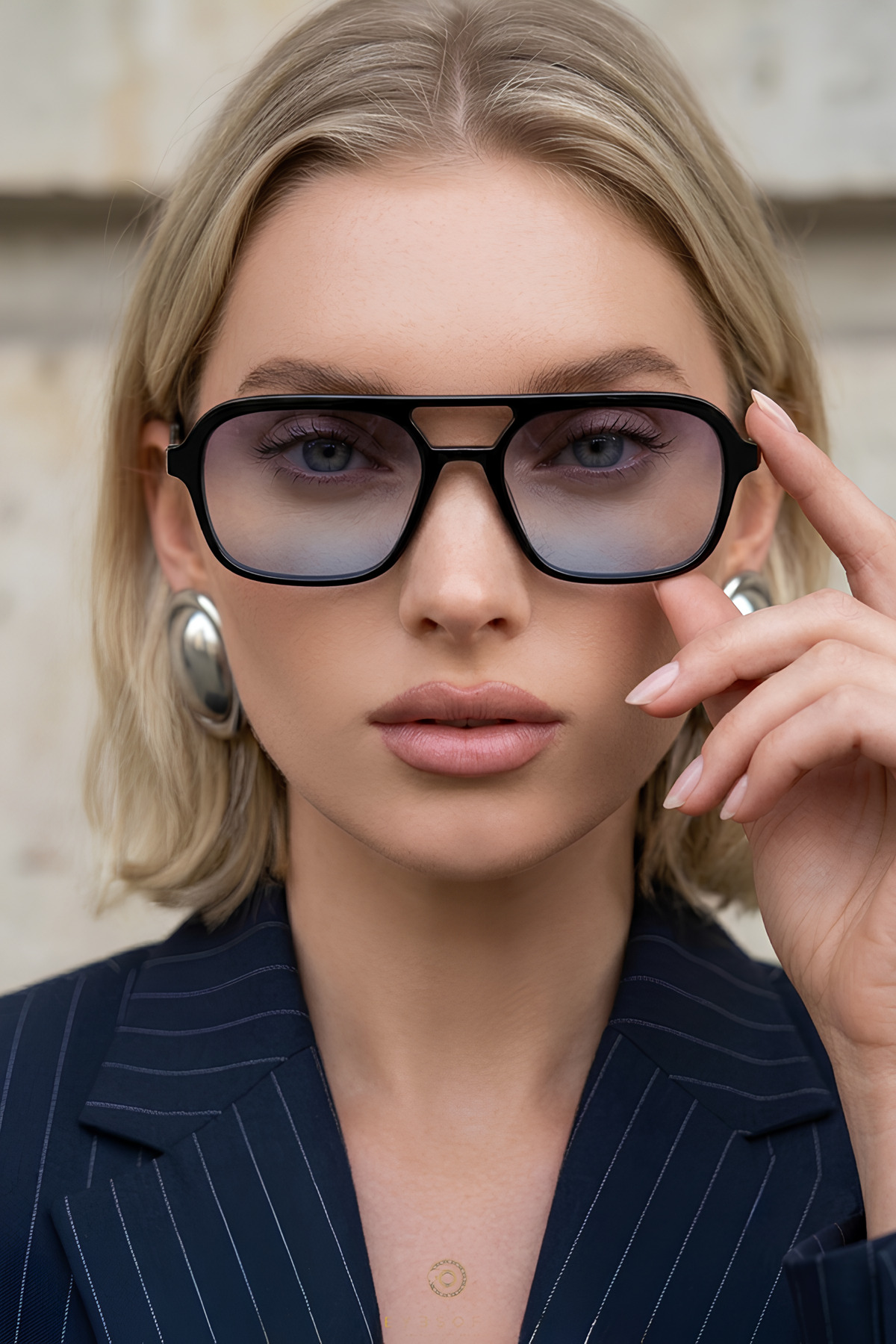 Eyesofia Swanky Lath Night Breeze Unisex Siyah Füme Güneş Gözlüğü