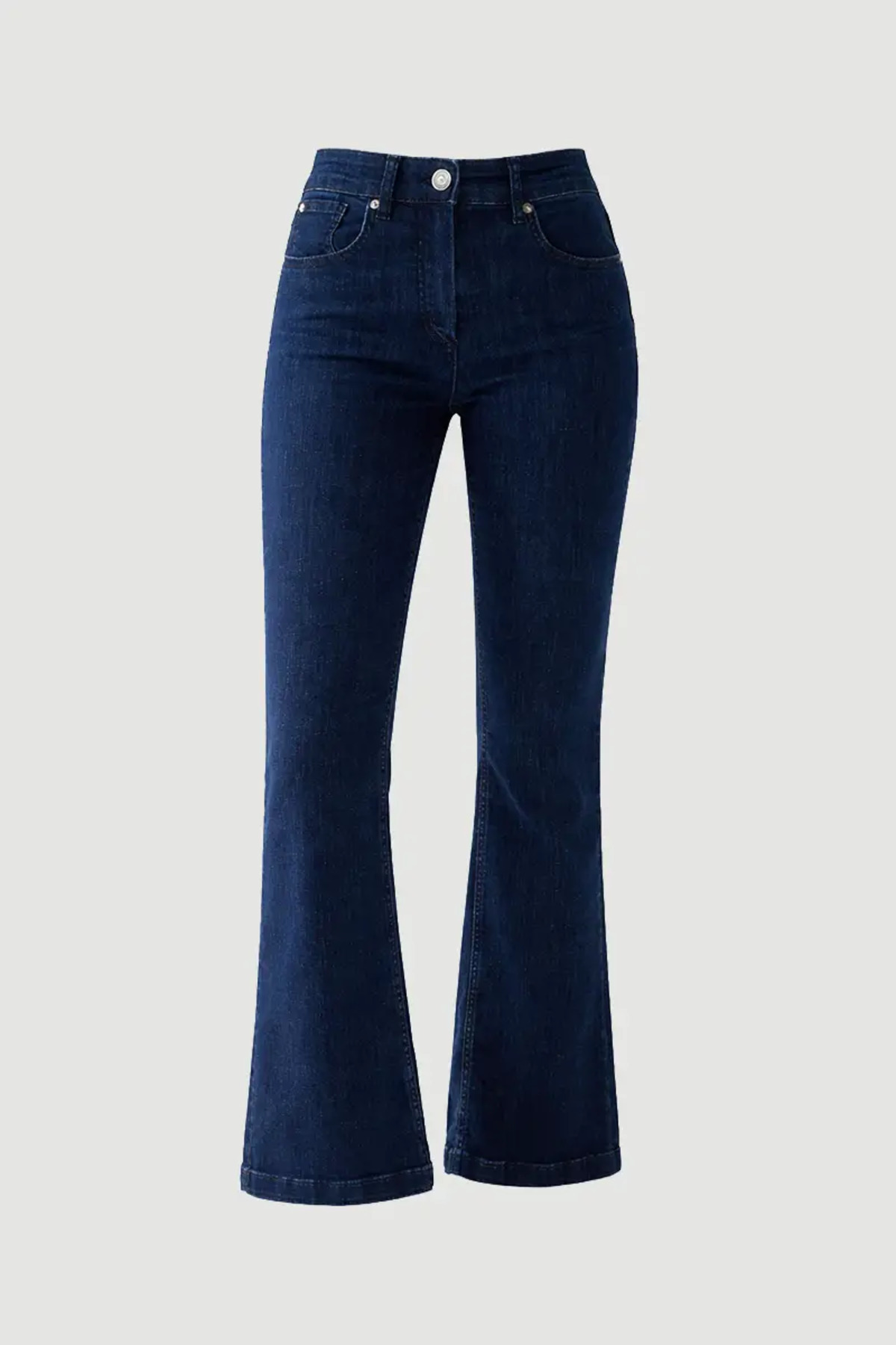 Gusto Denim Flare Kot Pantolon - Lacivert görsel 7