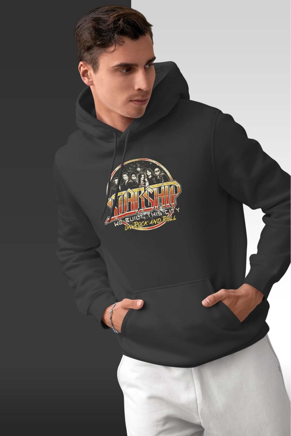 buzagi tasarım ürünleri Starship Oversize Hooded Unisex Sweatshirt
