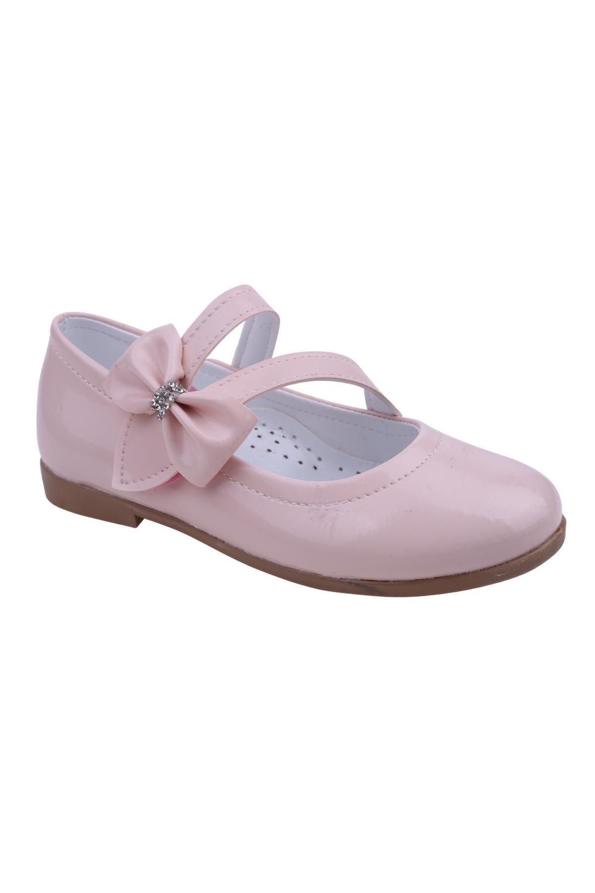 Shoe Basket Medium 2082 Girl Ballerina Bowtie Velcro Spring Flat Shoes