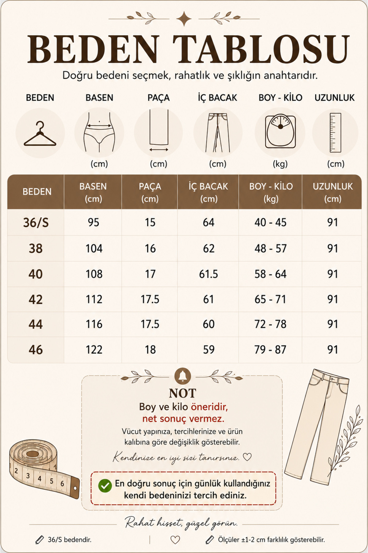 Milera  Beyaz Beli Lastikli Bağcıklı Rahat (KLASİK/HAVUÇ) Kesim Yüksek Bel Double Kumaş Pantolon - Görsel 7