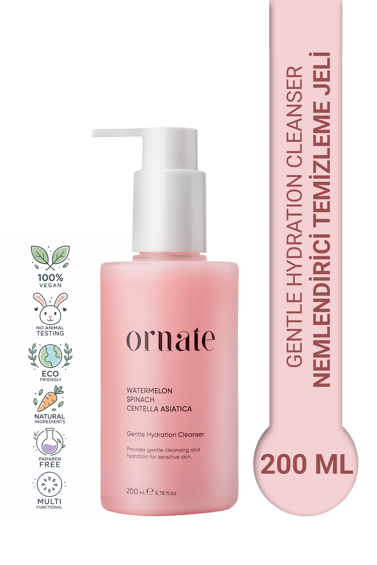 ORNATE Tüm Ciltler Için Nemlendirici Yüz Temizleme Jeli 200 ml — TYCDO5MTPN169519361460866