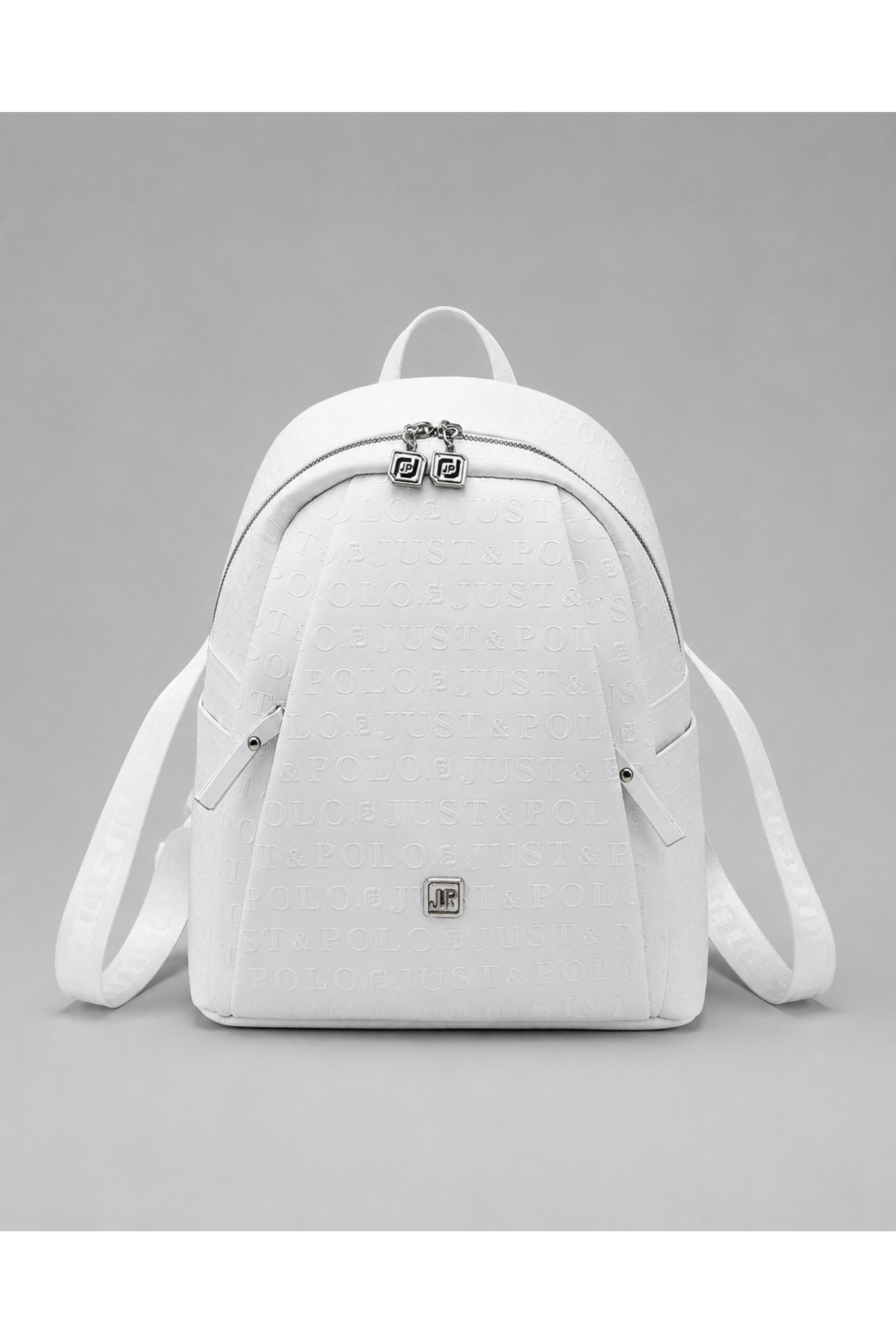 Just Polo Beyaz Kadın 9 Bölmeli Sırt Çantası Jp4040tm EBAT 30X28 CM