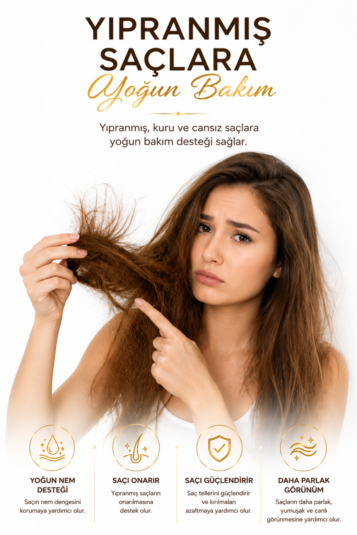 Yıpranmış Saçlar İçin Bitkisel Keratin & Provitamin B5 Onarıcı Saç Maskesi 250 ml — DDE-HAR-HAIRMASK-250ML — تصویر 5 از 6