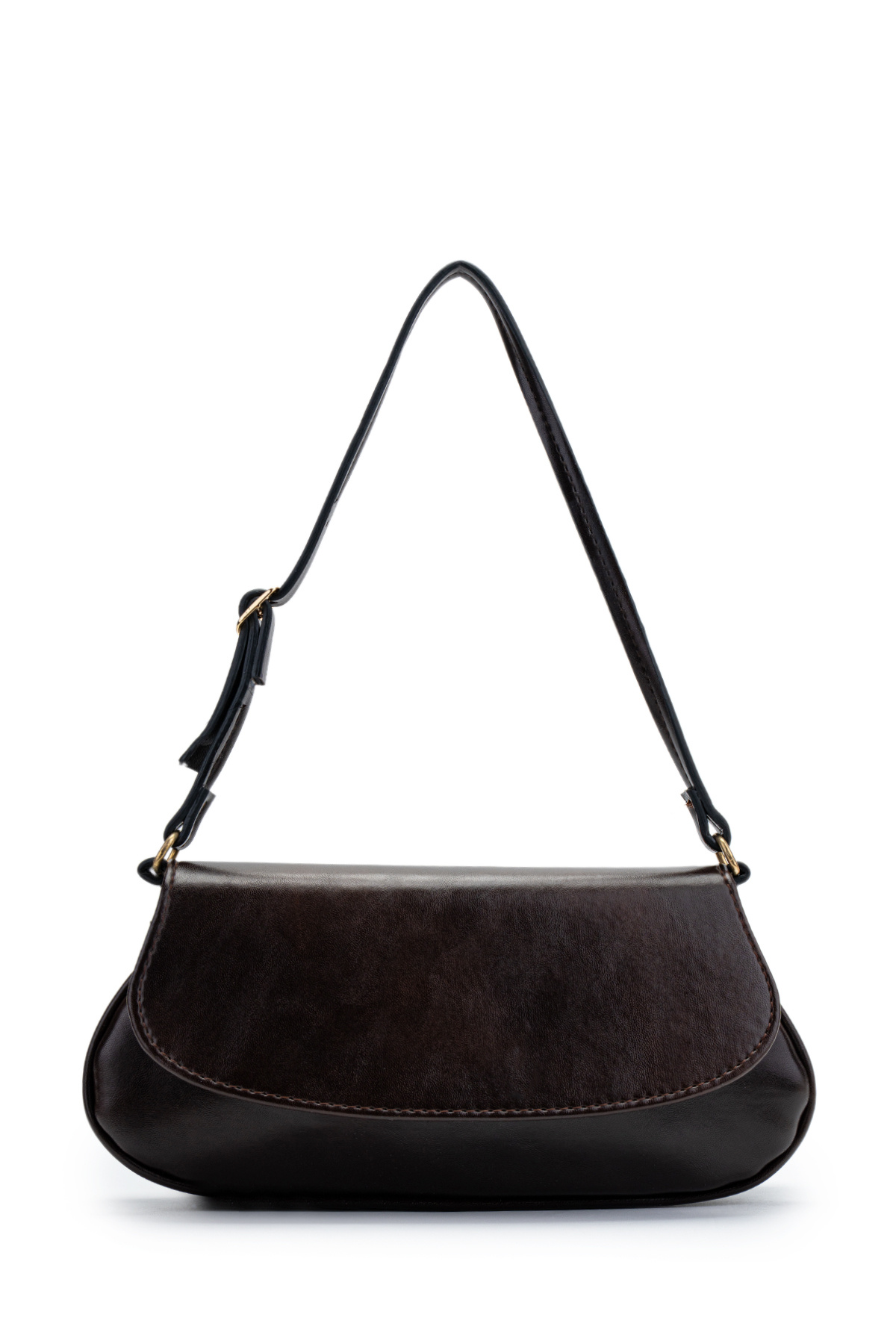 Mini Baguette Women Sleeve Bag Betty Brown with Cover Detail