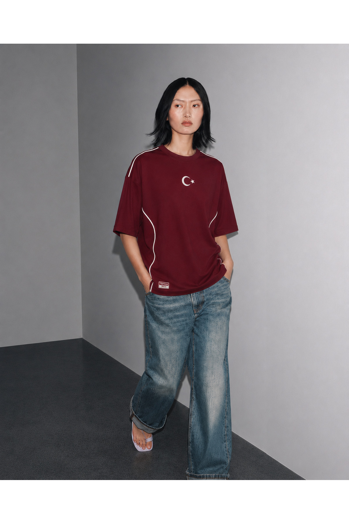 Pivot Ay-Yıldız Oversize (Kırmızı) görsel 2