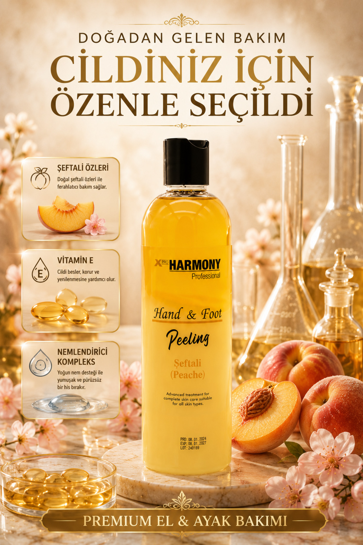 Hand & Foot Peeling Peache Şeftali Aromalı El & Ayak Peelingi 250 ml — XPH-8682887911390 — تصویر 3 از 8