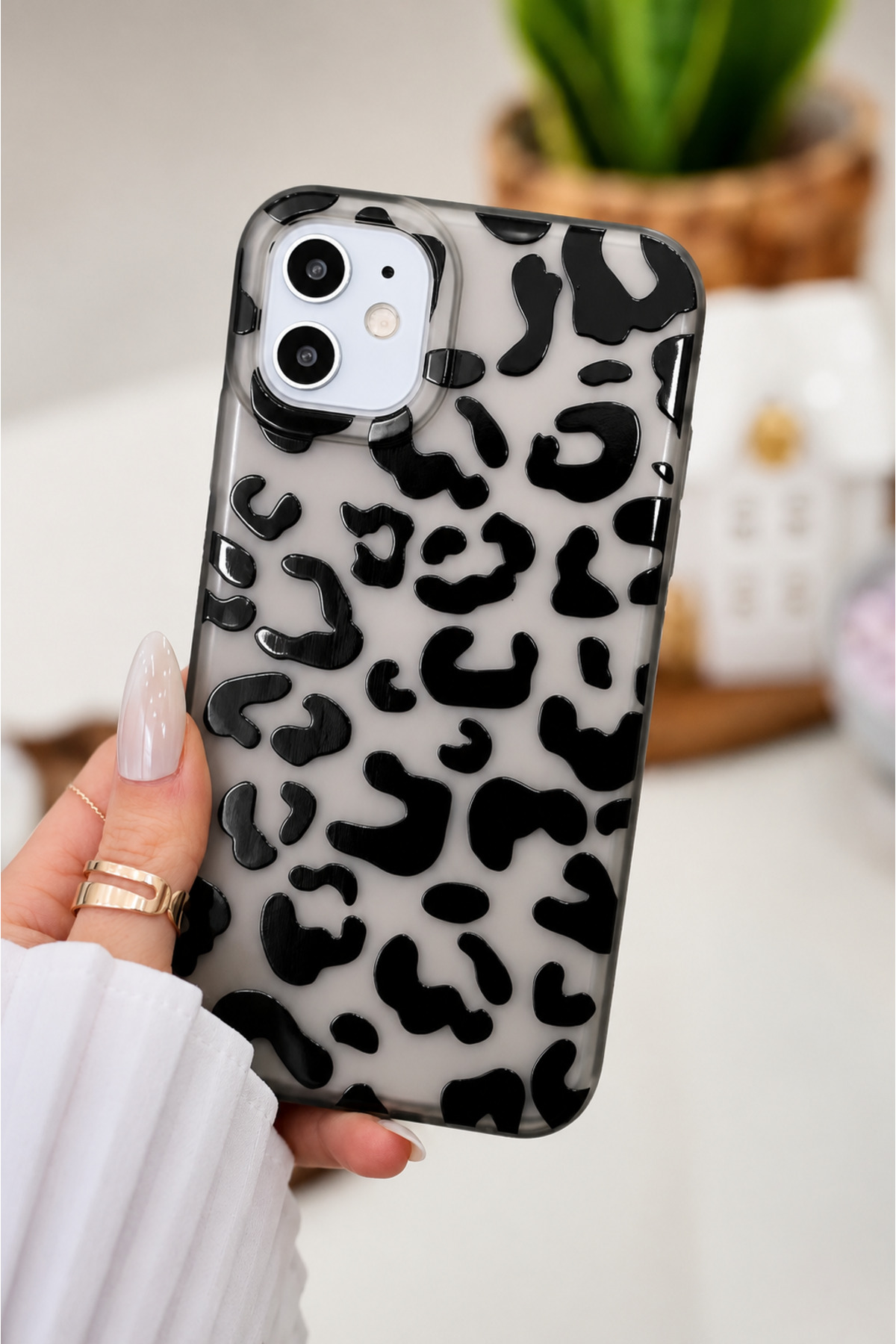 Iphone 11 Compatible Anti-Shock Fingerprint Matte Transparent Printed Silicone Case