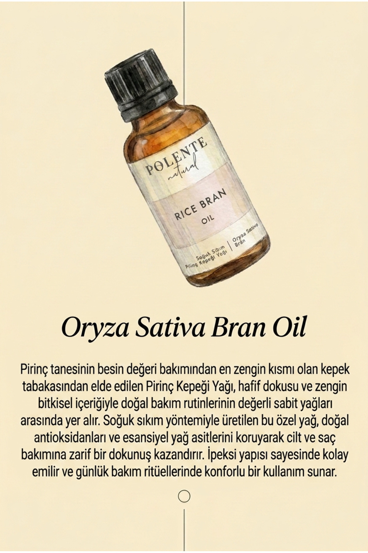 Soğuk Sıkım Pirinç Kepegi Yağı 30 ml — Oryza Sativa Bran Oil — تصویر 3 از 5
