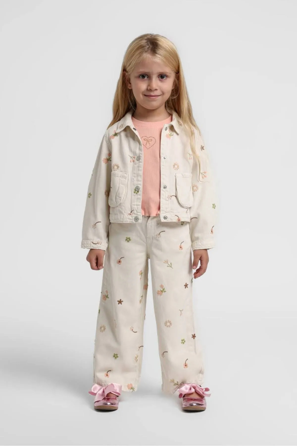 HAUSEkids 1-5 Years Old Cotto Daisy Girl's 3-Piece Set-Latte