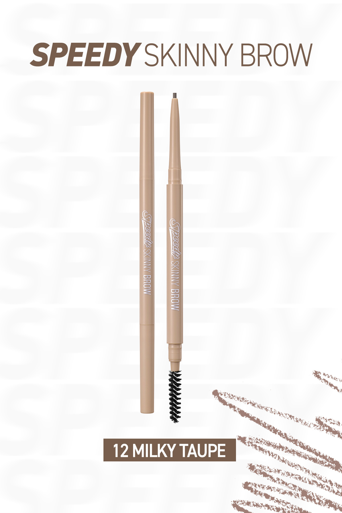 PERIPERA Ultra İnce Uçlu, Doğal Görünüm Veren Kaş Kalemi PERIPERA Speedy Skinny Brow (12 Milky Taupe) — قهوهای 6342