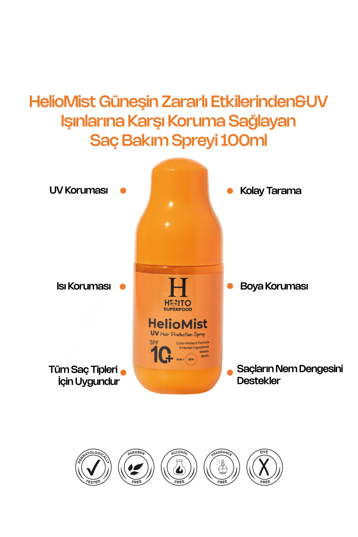 اسپری مراقبت از مو با فیلتر ضد آفتاب و اشعه ماوراء بنفش HelioMist (100 میلی لیتر) — MS103269665566 — تصویر 2 از 5