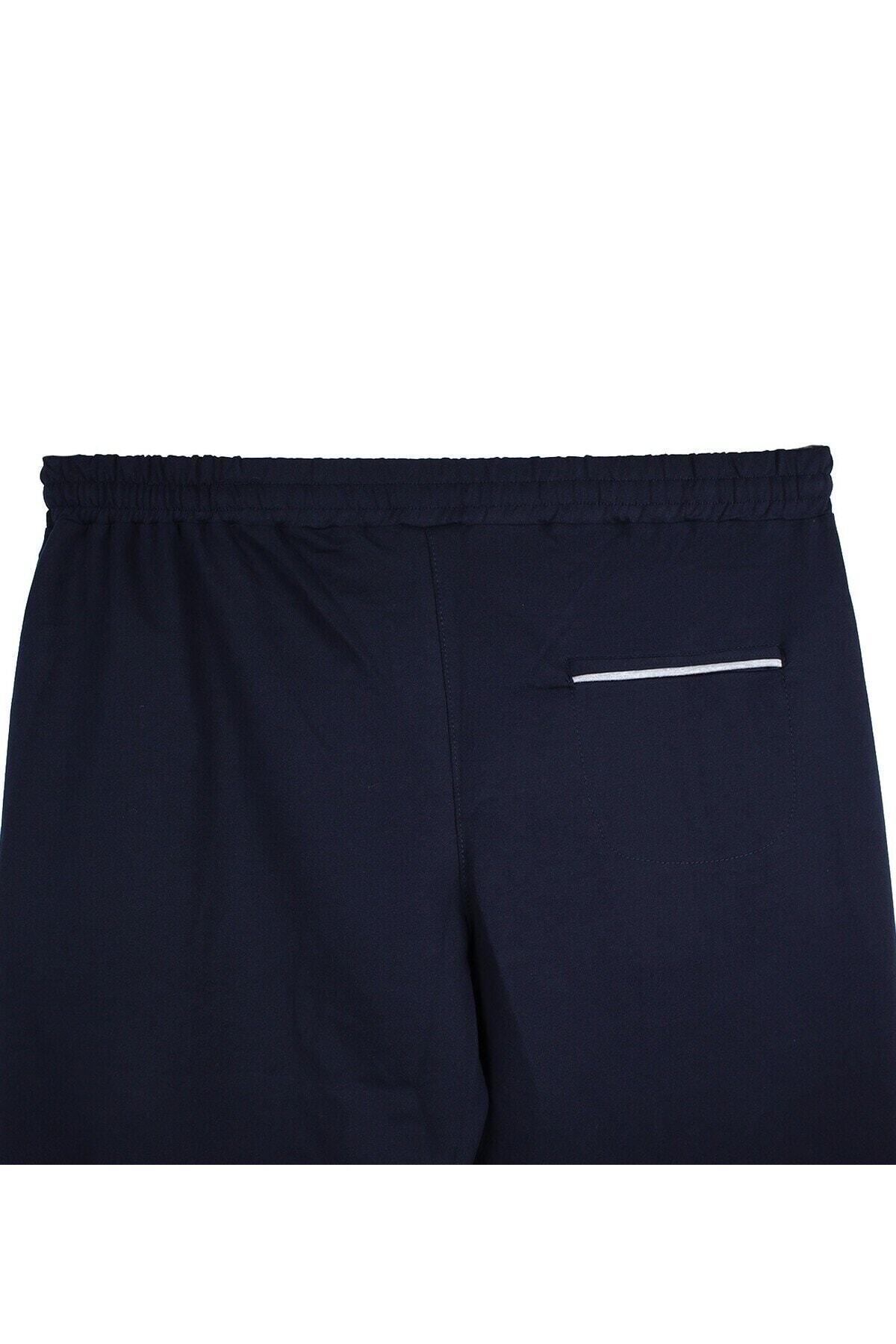 marufshop Erkek Büyük Beden Eşofman Alt 2 iplik Lacivert görsel 4