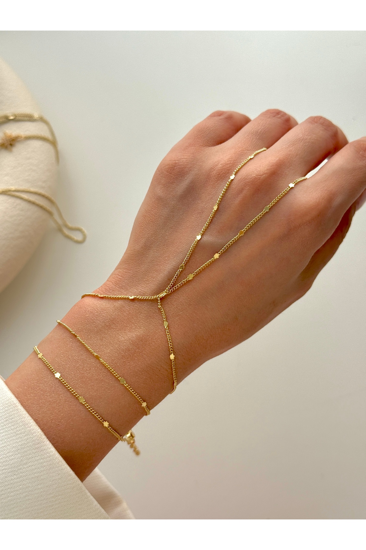 YOUES JEWELRY ÇELİK 14k Altın Renk Şahmeran Bileklik Gold Kadın Pullu Şahmeran görsel 3
