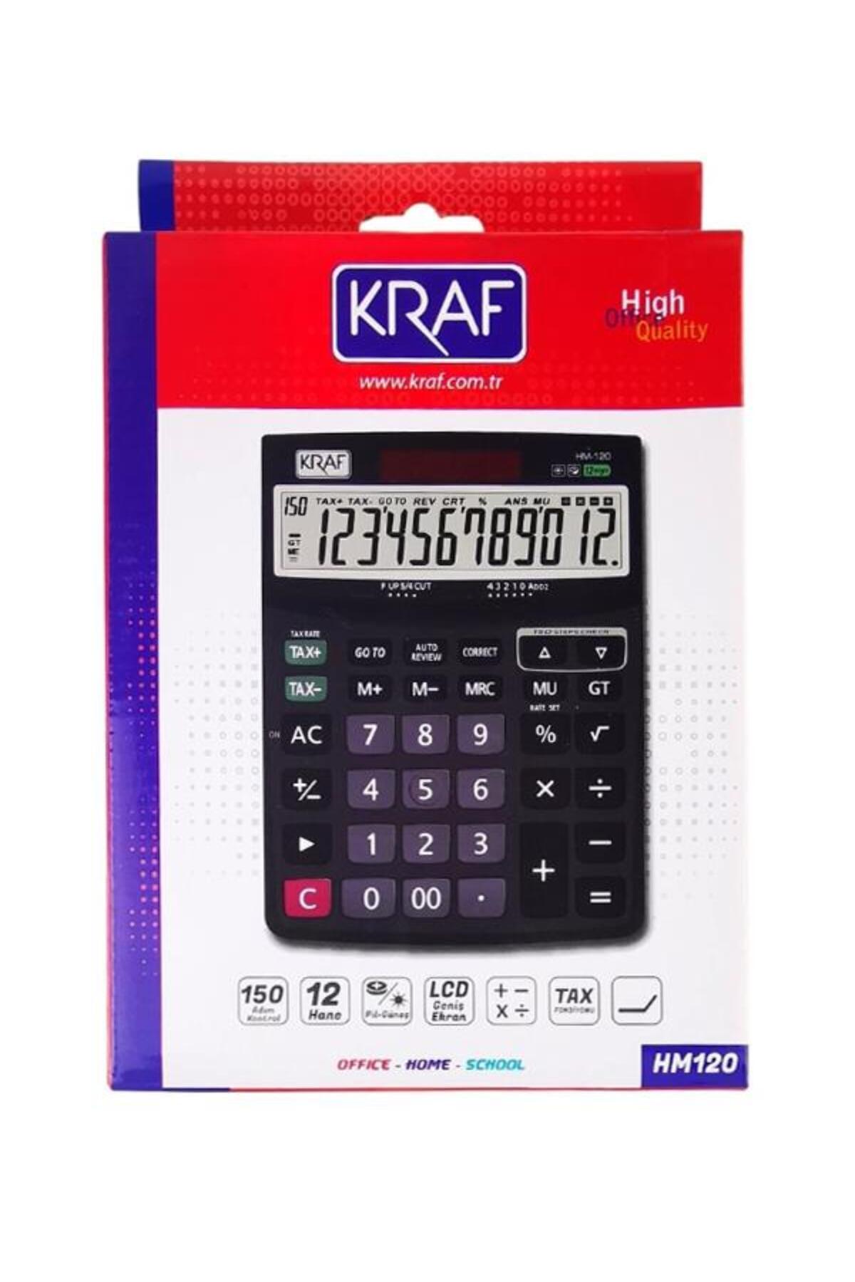 KRAF HM120 12 Hane Masaüstü Hesap Makinesi