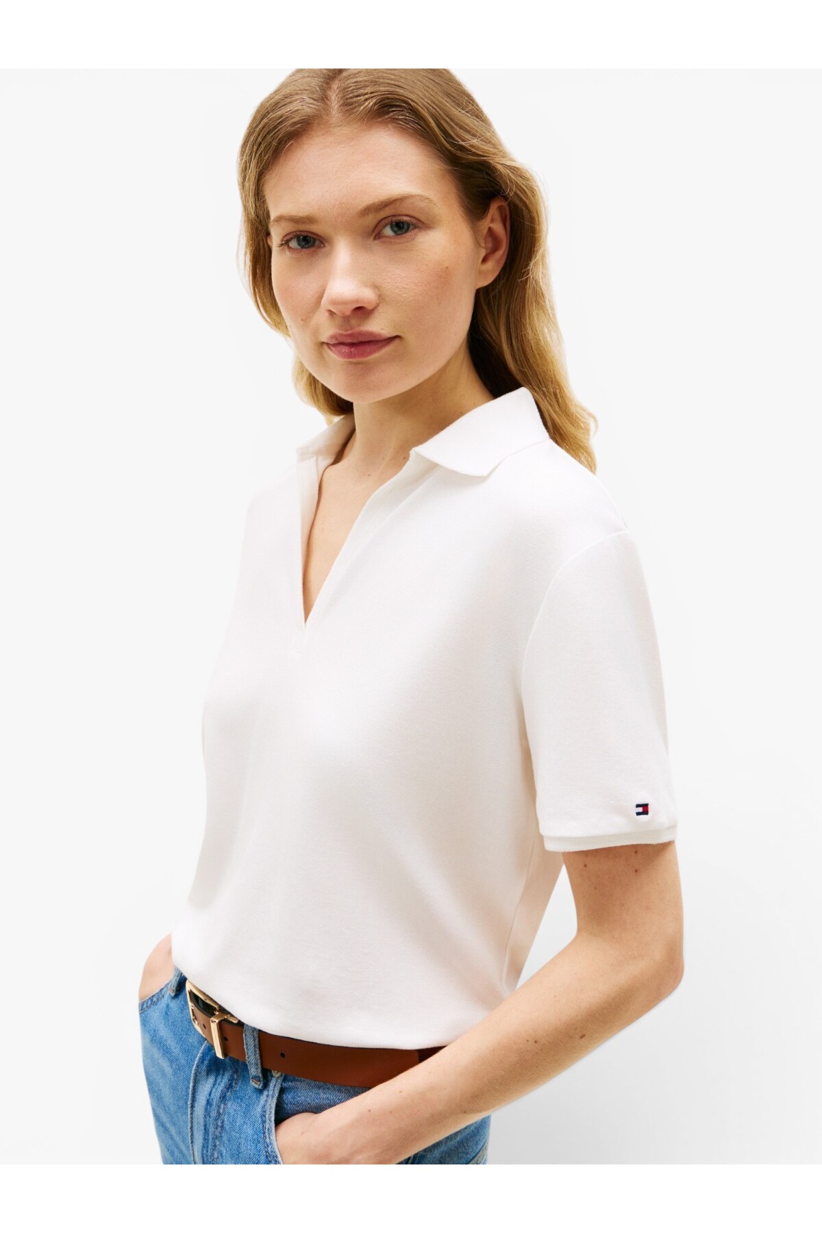 پولوشرت زنانه یقه پلو | تامی هیلفیگر Tommy Hilfiger TYCB052837B5ACC96A314D000 BG - تصویر 3