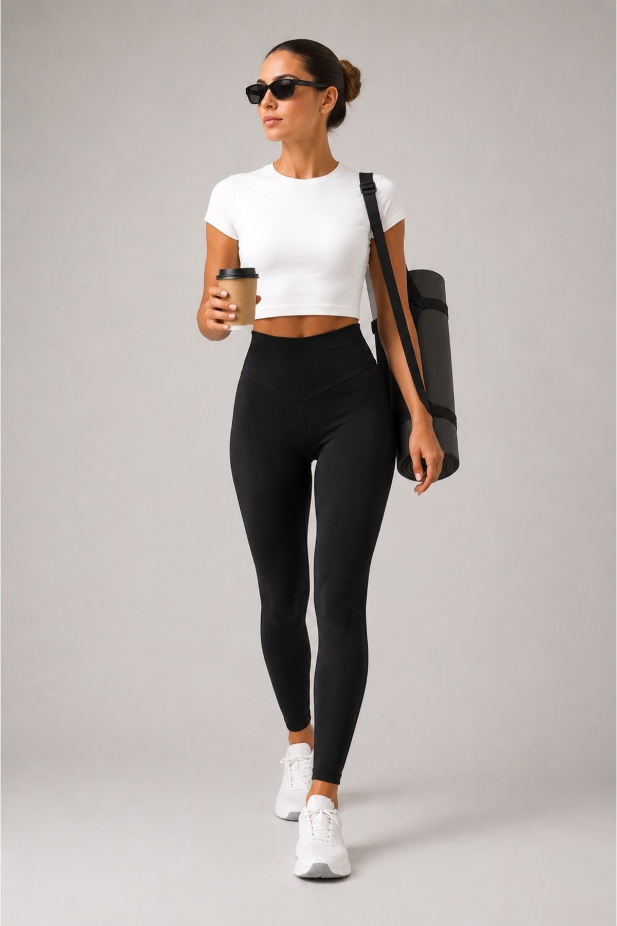 Grenj Fashion Siyah Dalgıç Extra Yüksek Bel Toparlayıcı Spor Tayt görsel 4