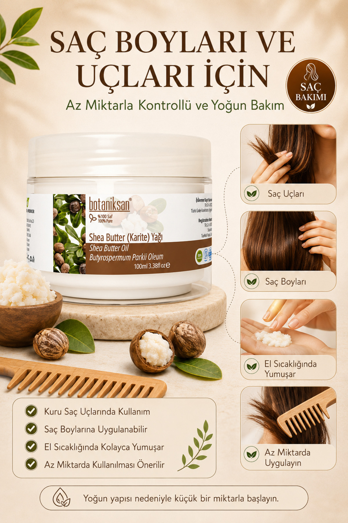 Shea Butter (karite) Yağı 100 ml — SHEA BUTTER (KARİTE) YAĞI 100ML — تصویر 5 از 8