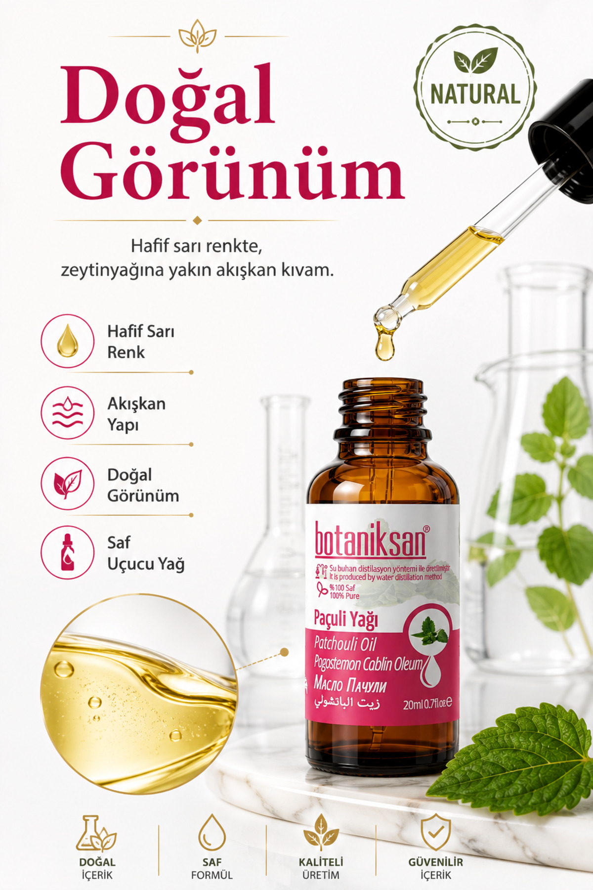 Paçuli Yağı 20 ml Distilasyon Saf Doğal Katkısız — PAÇULİ YAĞI 20ML — تصویر 4 از 8