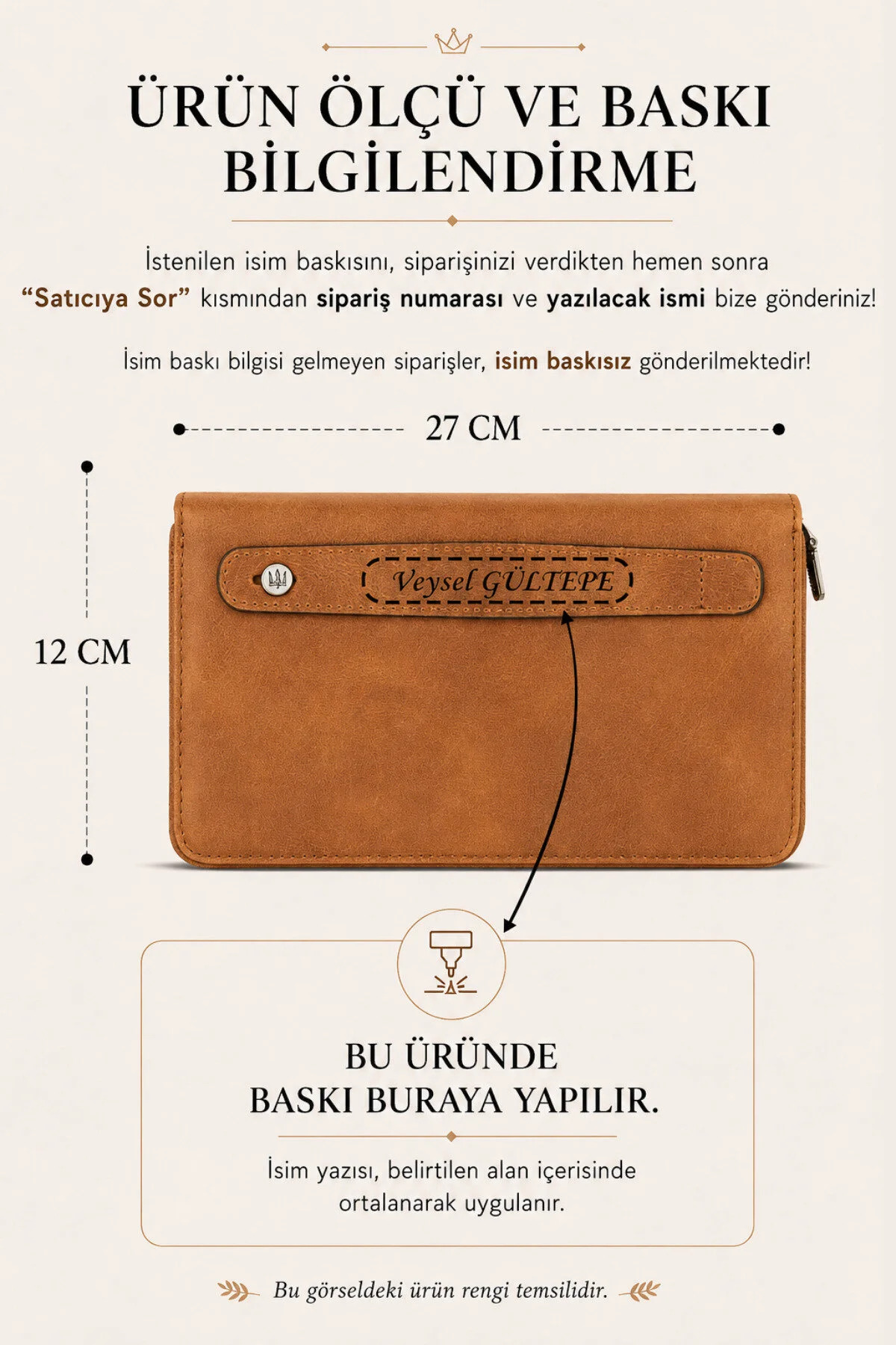 Getto Deri Beyoğlu Hakiki Deri Kişiye Özel İsim Baskılı Portföy görsel 8