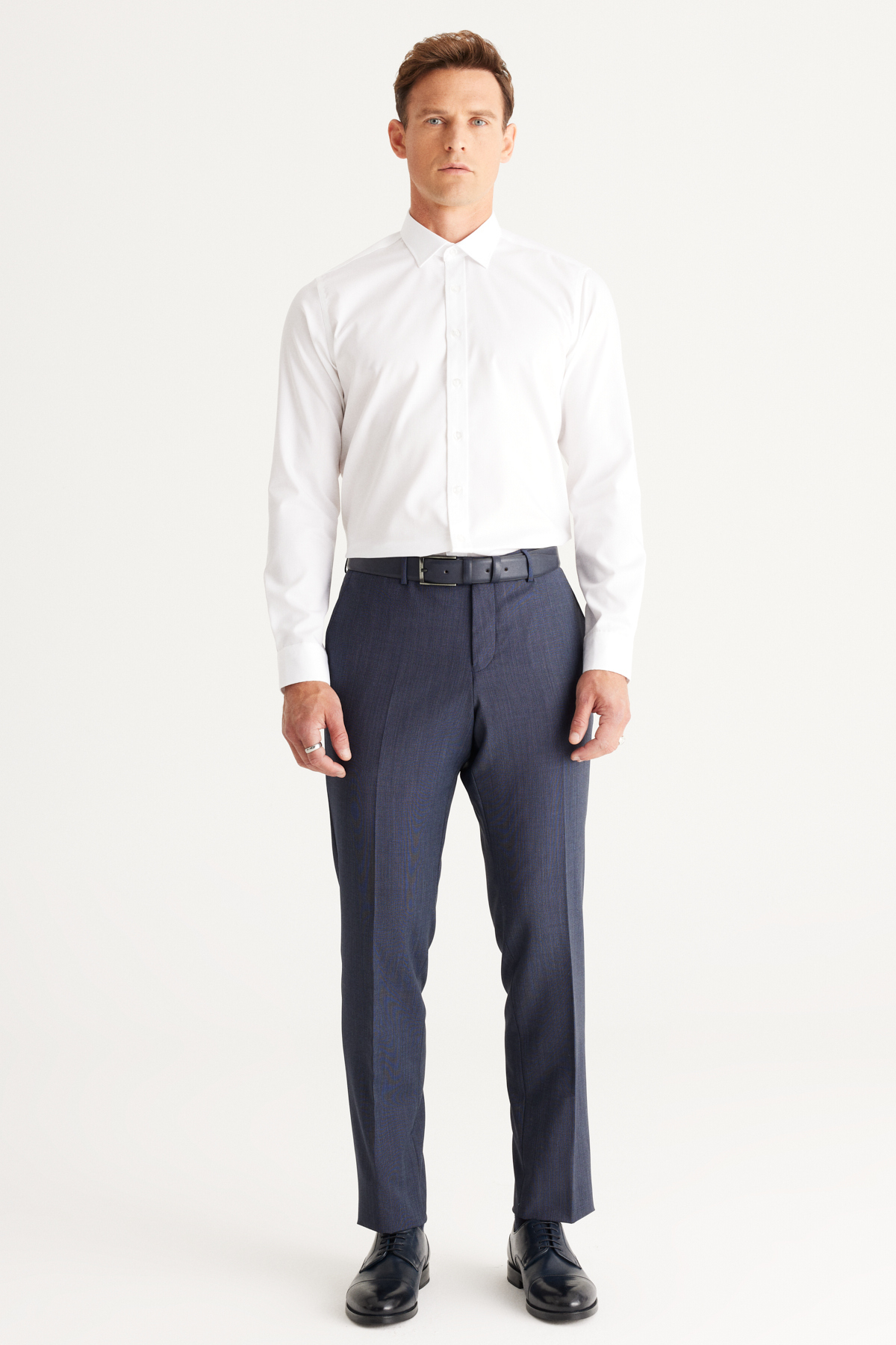 ALTINYILDIZ CLASSICS Erkek Beyaz Ütü Gerektirmeyen Süper Non-iron Slim Fit Dar Kesim %100 Pamuk Gömlek görsel 7